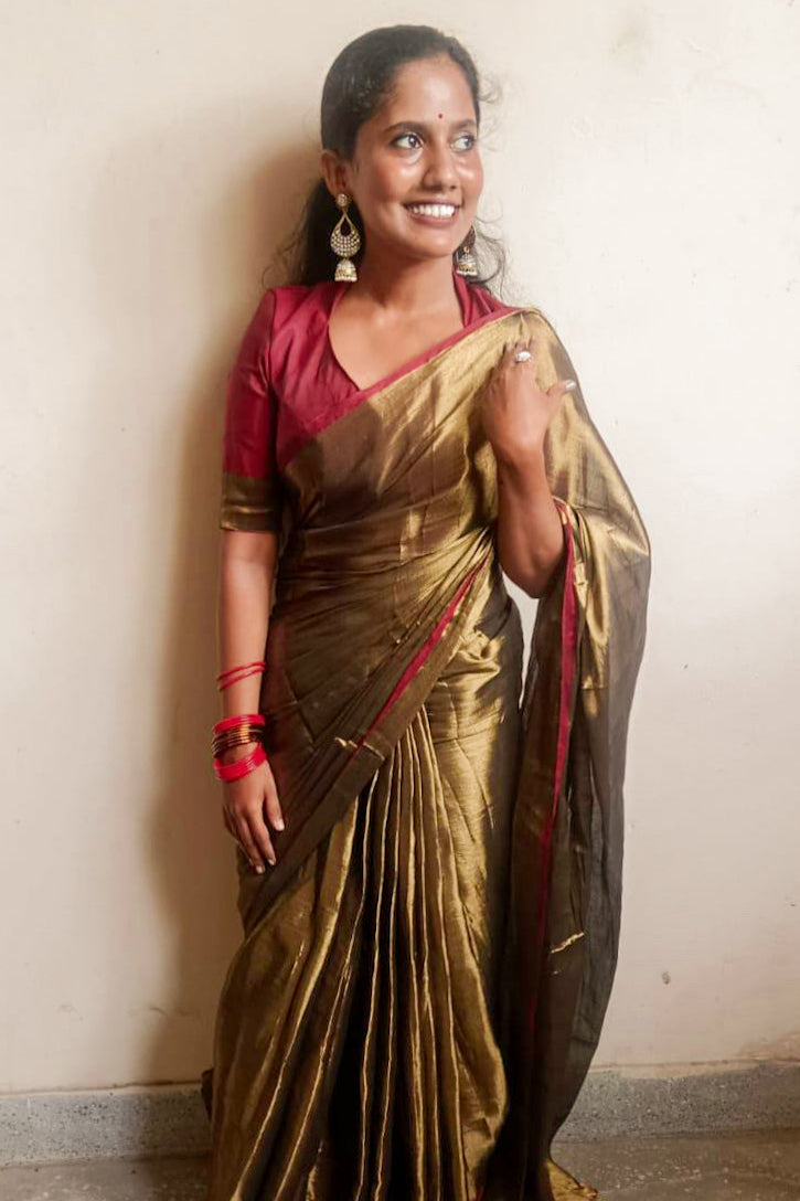 Raga Tissue - Golden & Maroon