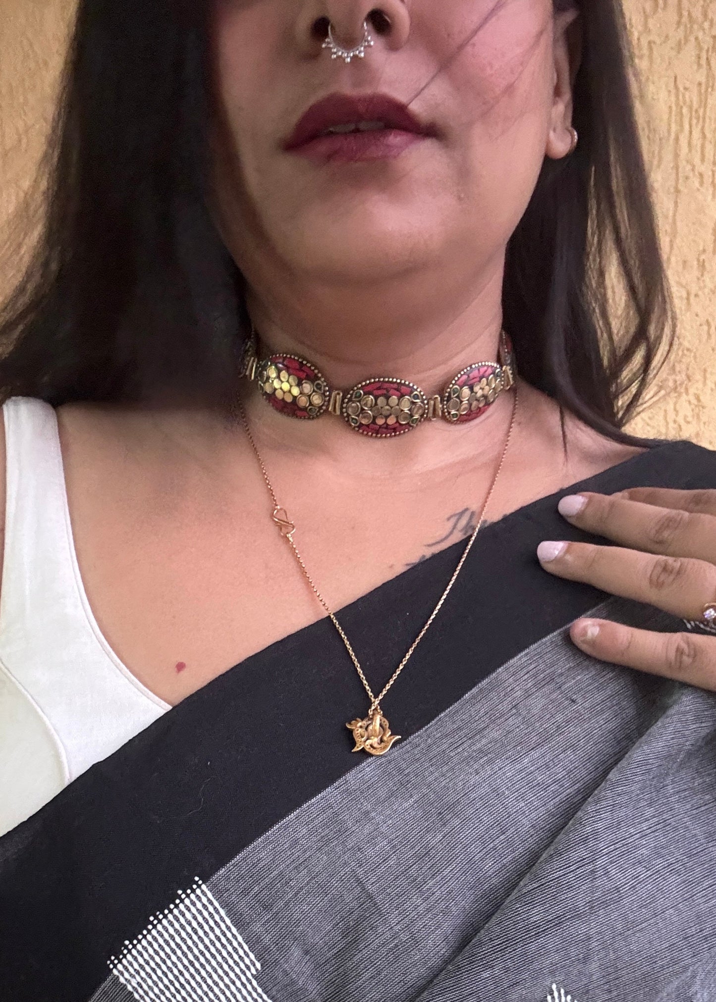 Gulab Gold Afghani Choker