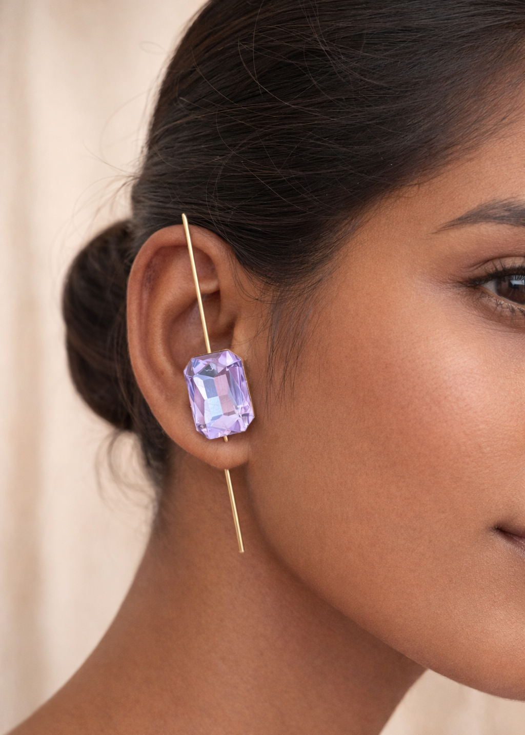 Astra Prism Ear Pin – Lilac