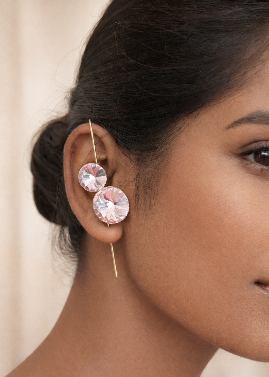 Astra Duo Ear Pin Baby Pink