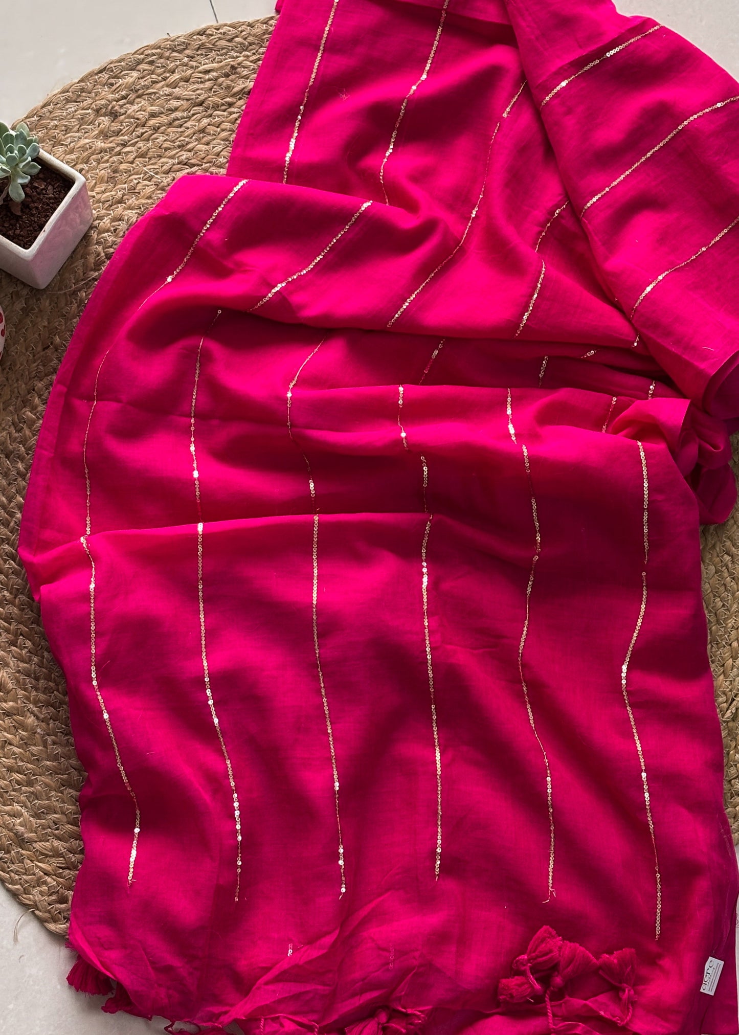 Gulabi Noor Mul Cotton Saree