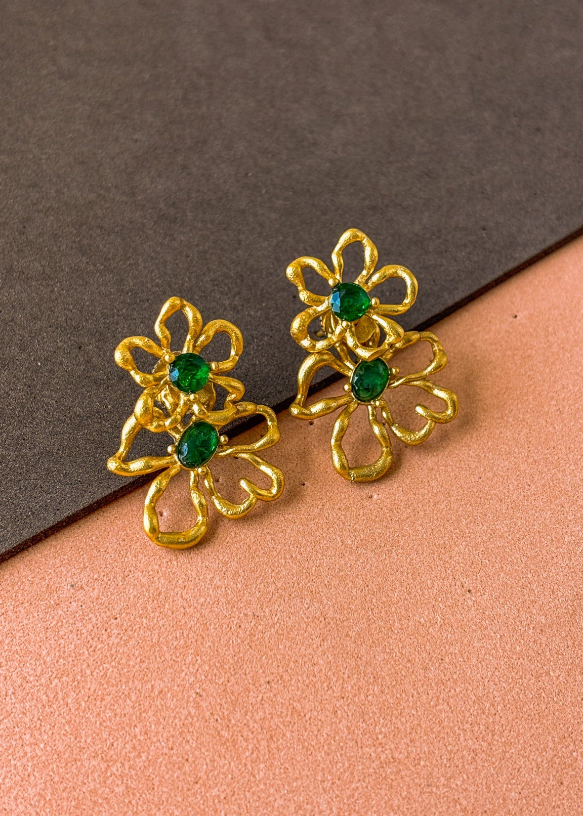 Scarlet Bloom Ear Ring
