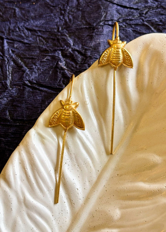 Bhramar Handmade Brass Ear Pin