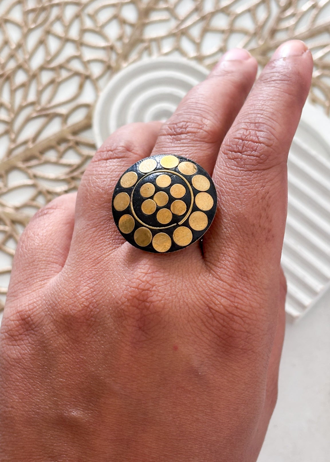 Zuri Polka Statement Ring