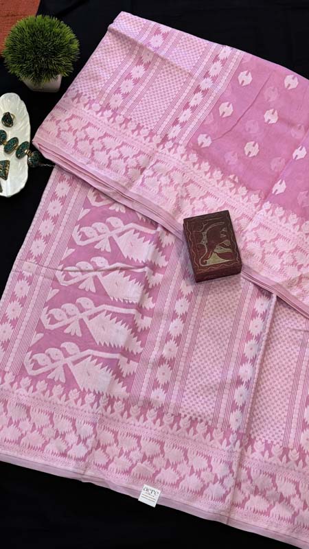 Pink Karat Jamdani