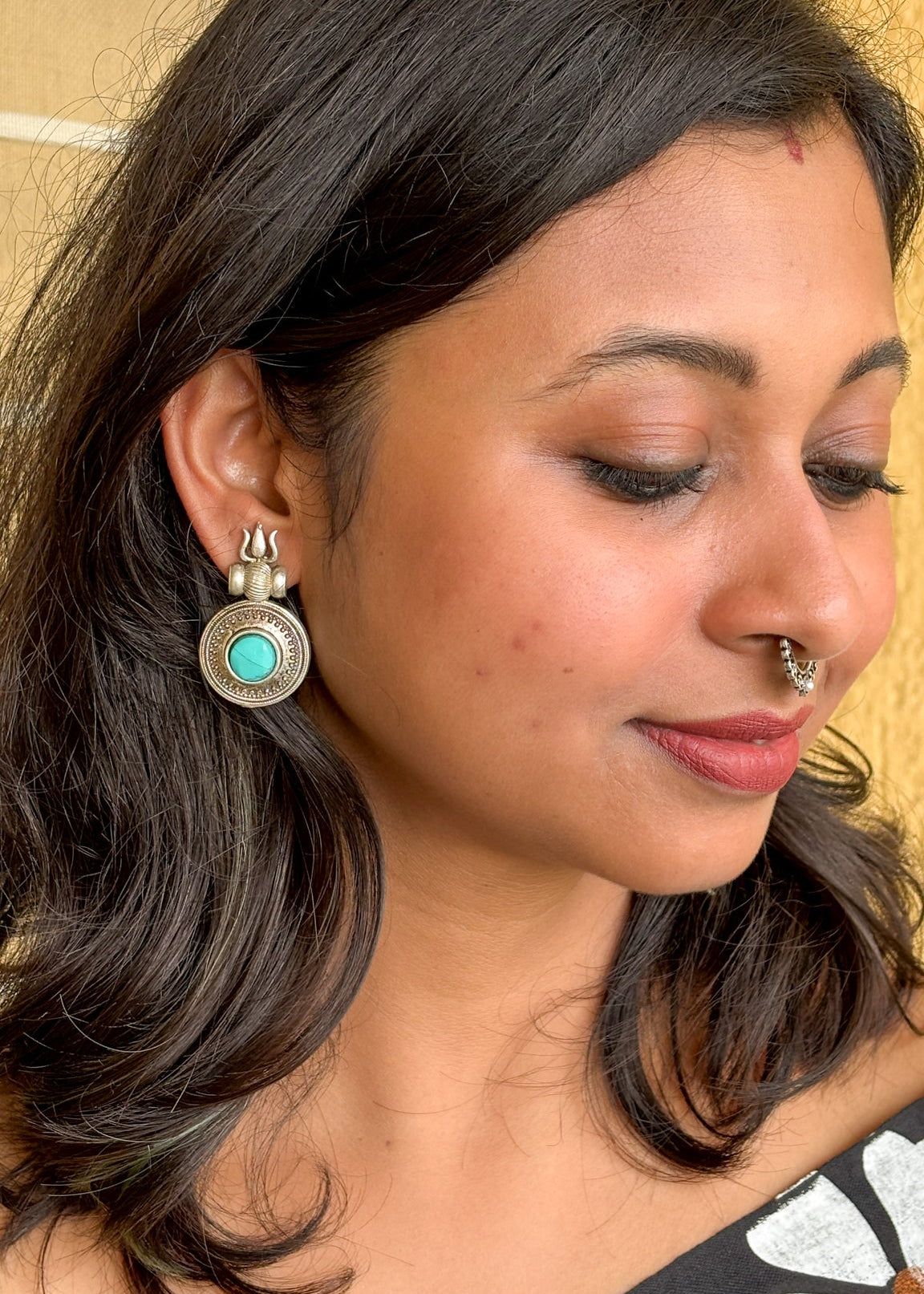 Neel Trishul Ear Ring