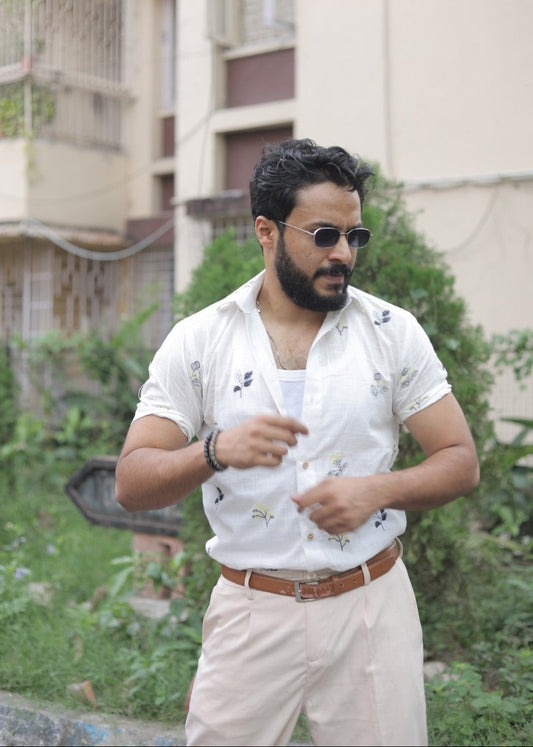 Bare Loom Floral Embroidery Men's Shirt