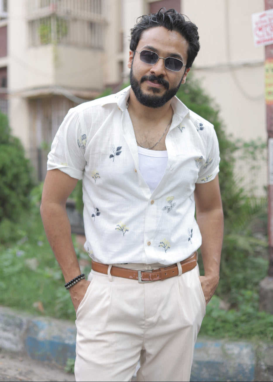 Bare Loom Floral Embroidery Men's Shirt