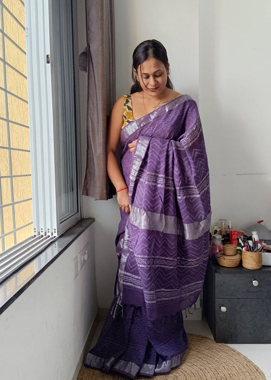 Nila Tara - Linen Cotton Saree