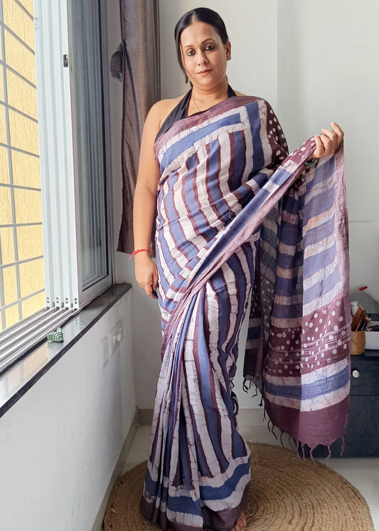 Raahgir - Linen Cotton Saree