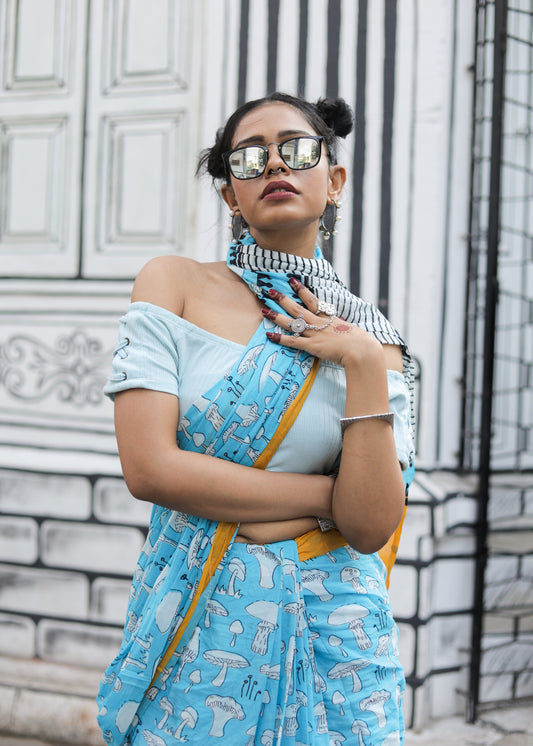 Sky Mushroom Print Mul