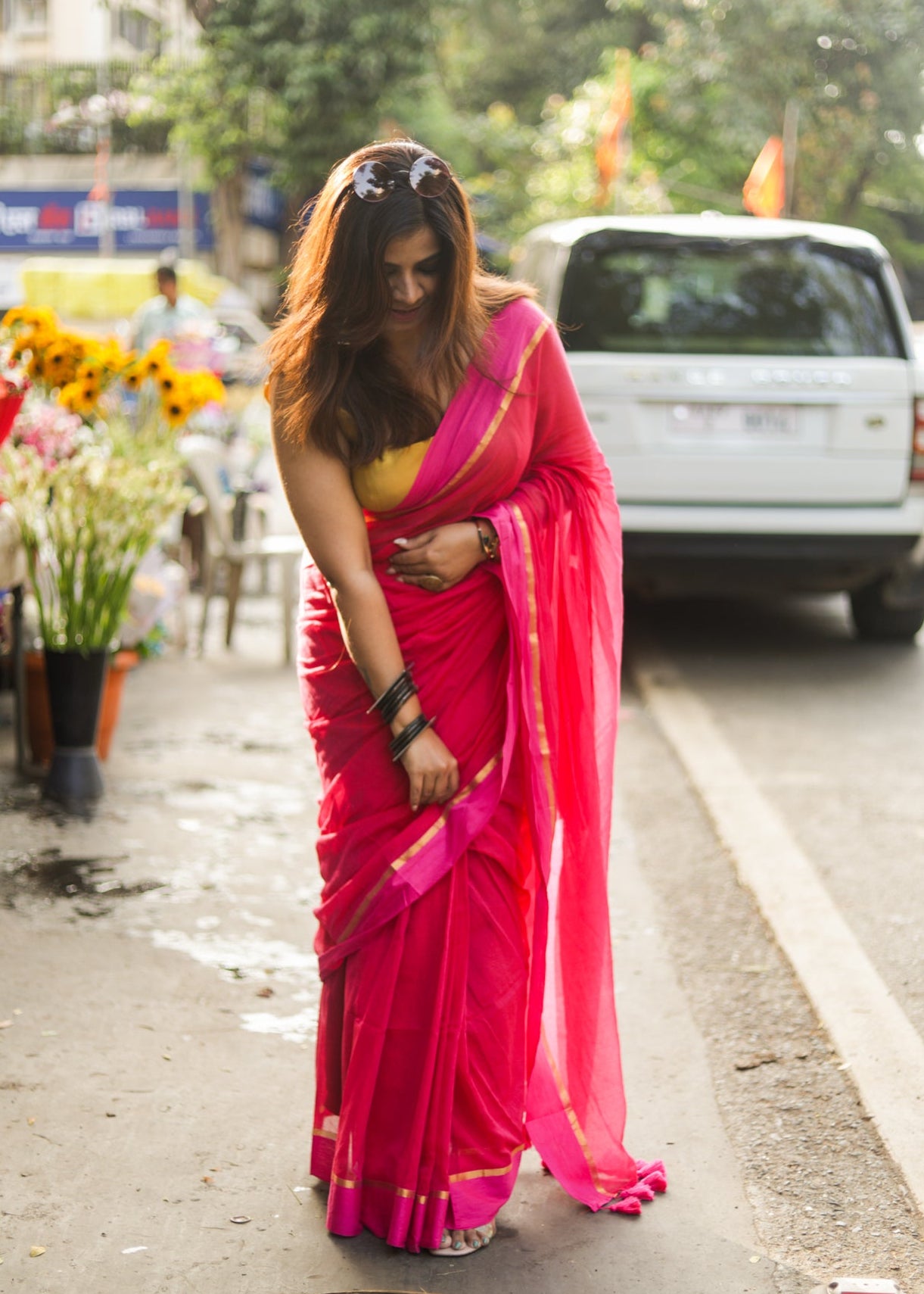Gulnaar Mul Cotton Saree