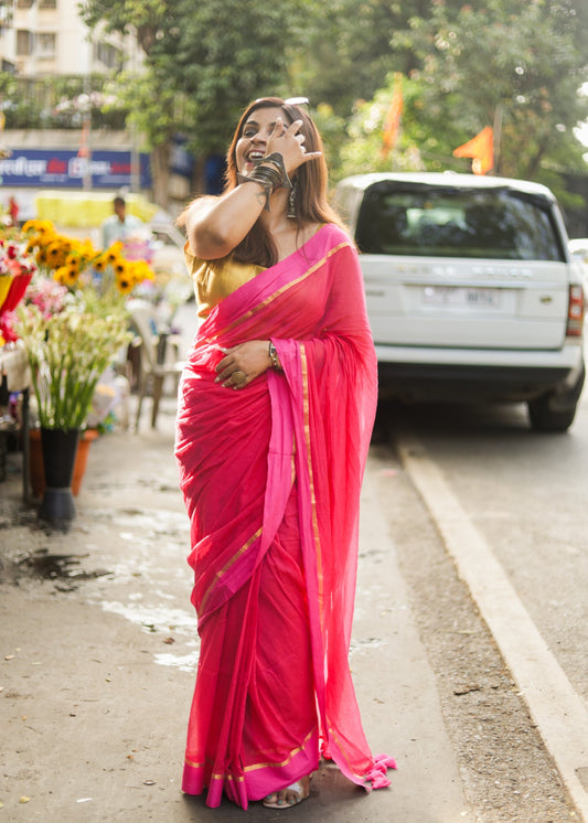Gulnaar Mul Cotton Saree