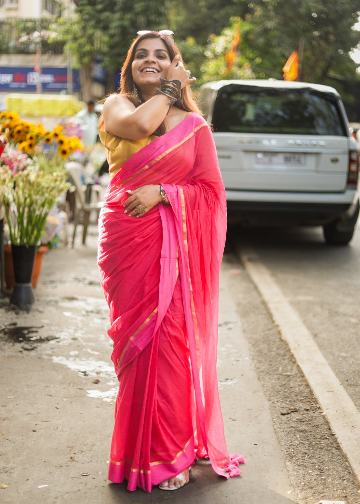 Gulnaar Mul Cotton Saree