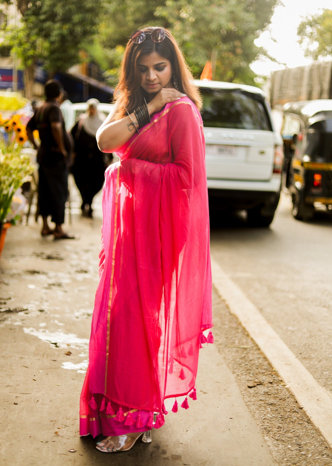 Gulnaar Mul Cotton Saree