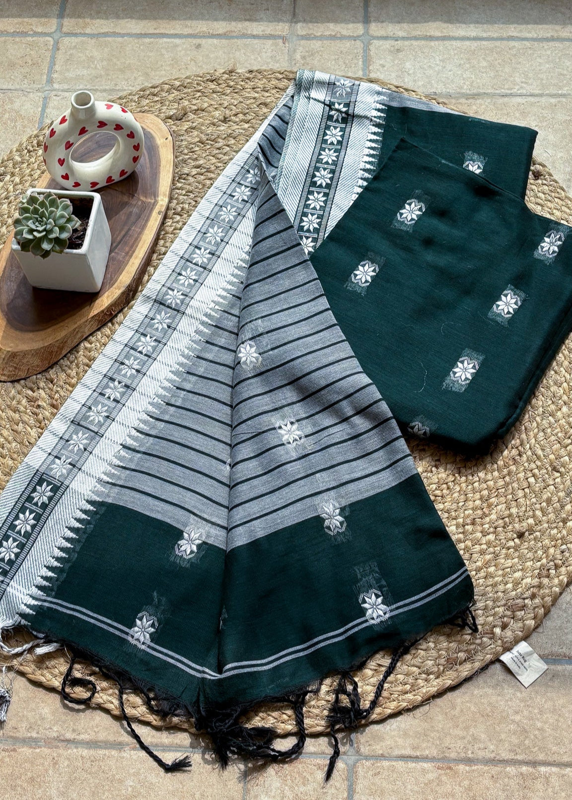 Iravati Handloom Dark Green