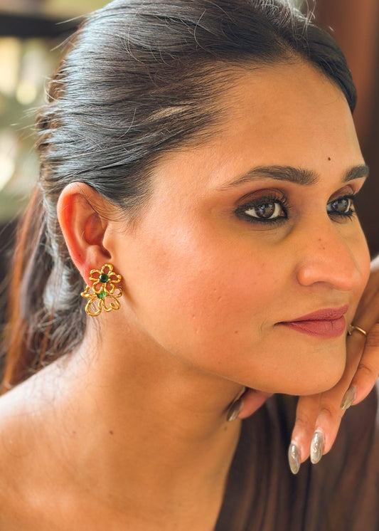 Scarlet Bloom Ear Ring