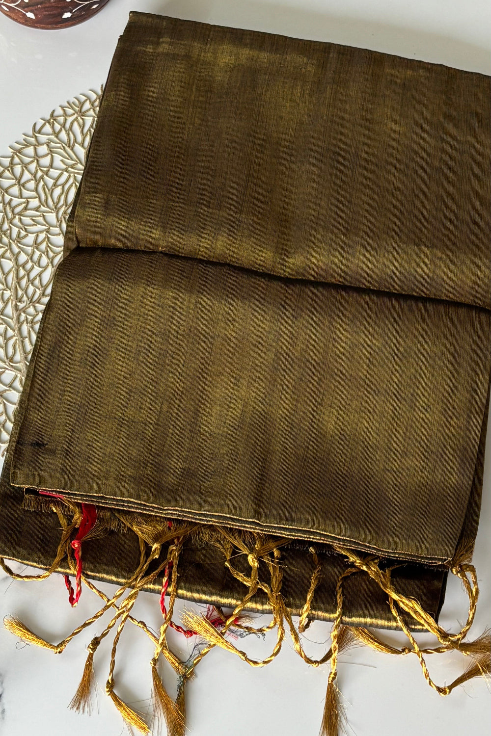 Raga Tissue - Golden & Maroon