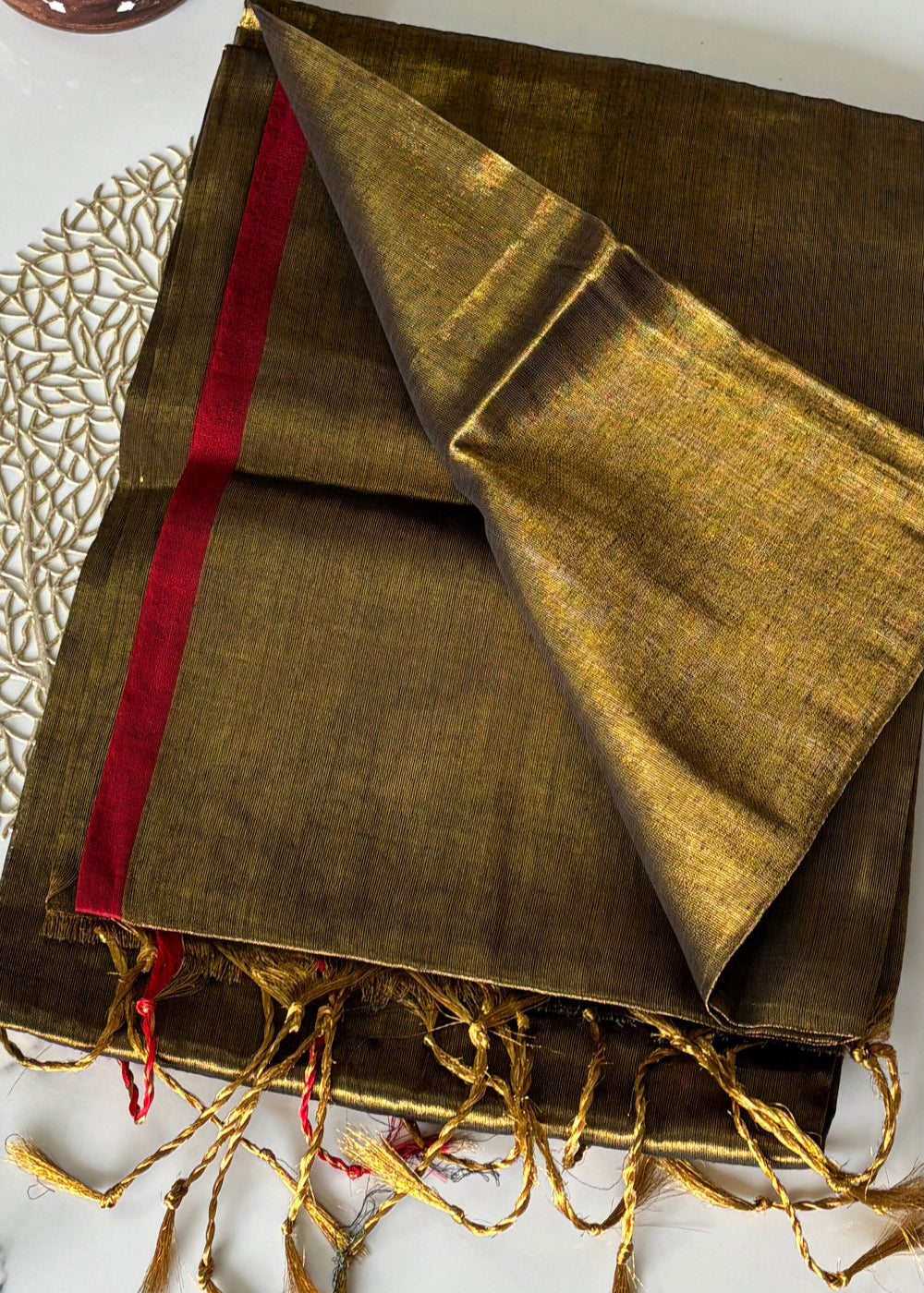 Raga Tissue - Golden & Maroon