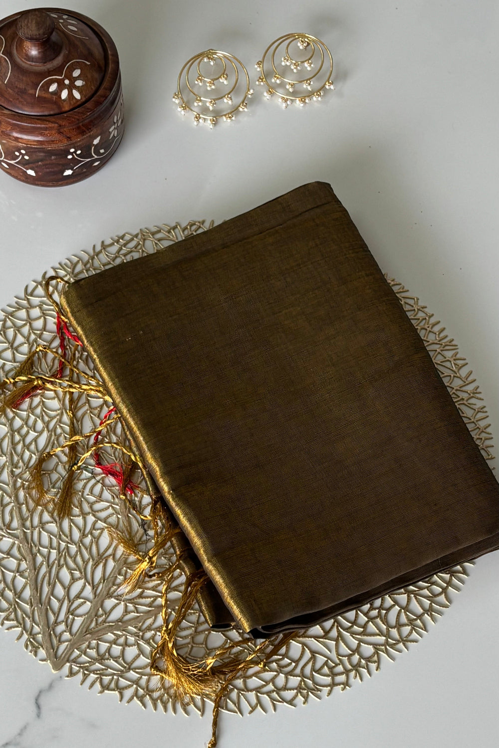 Raga Tissue - Golden & Maroon