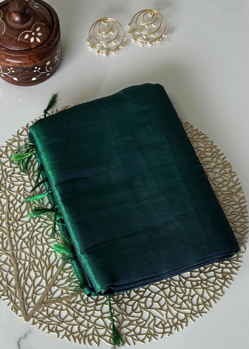 Raga Tissue - Peacock Green