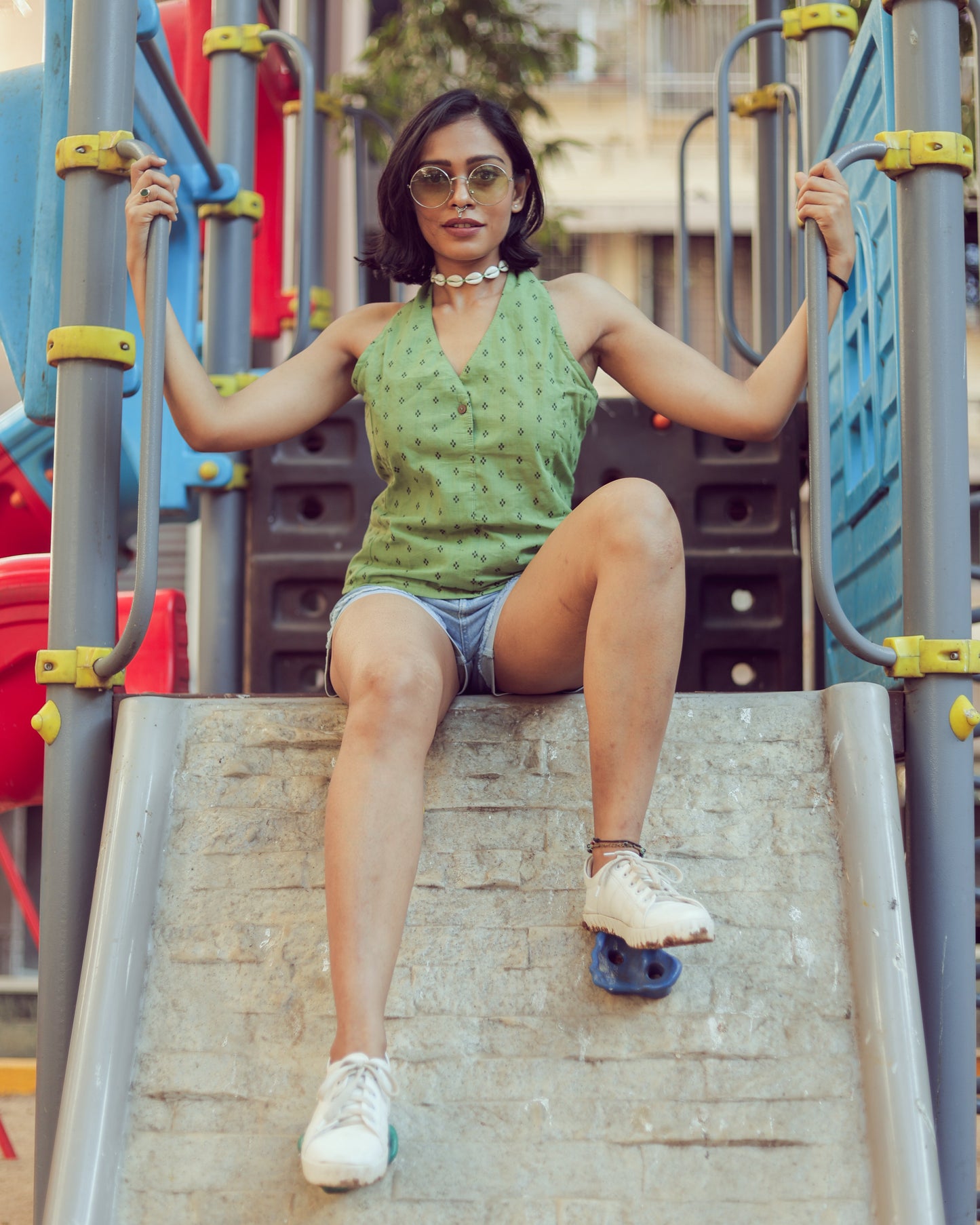 Vrinda Sleeveless Cotton Top