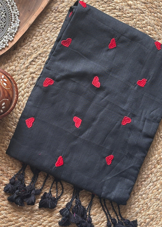 Black & Red Love Khadi