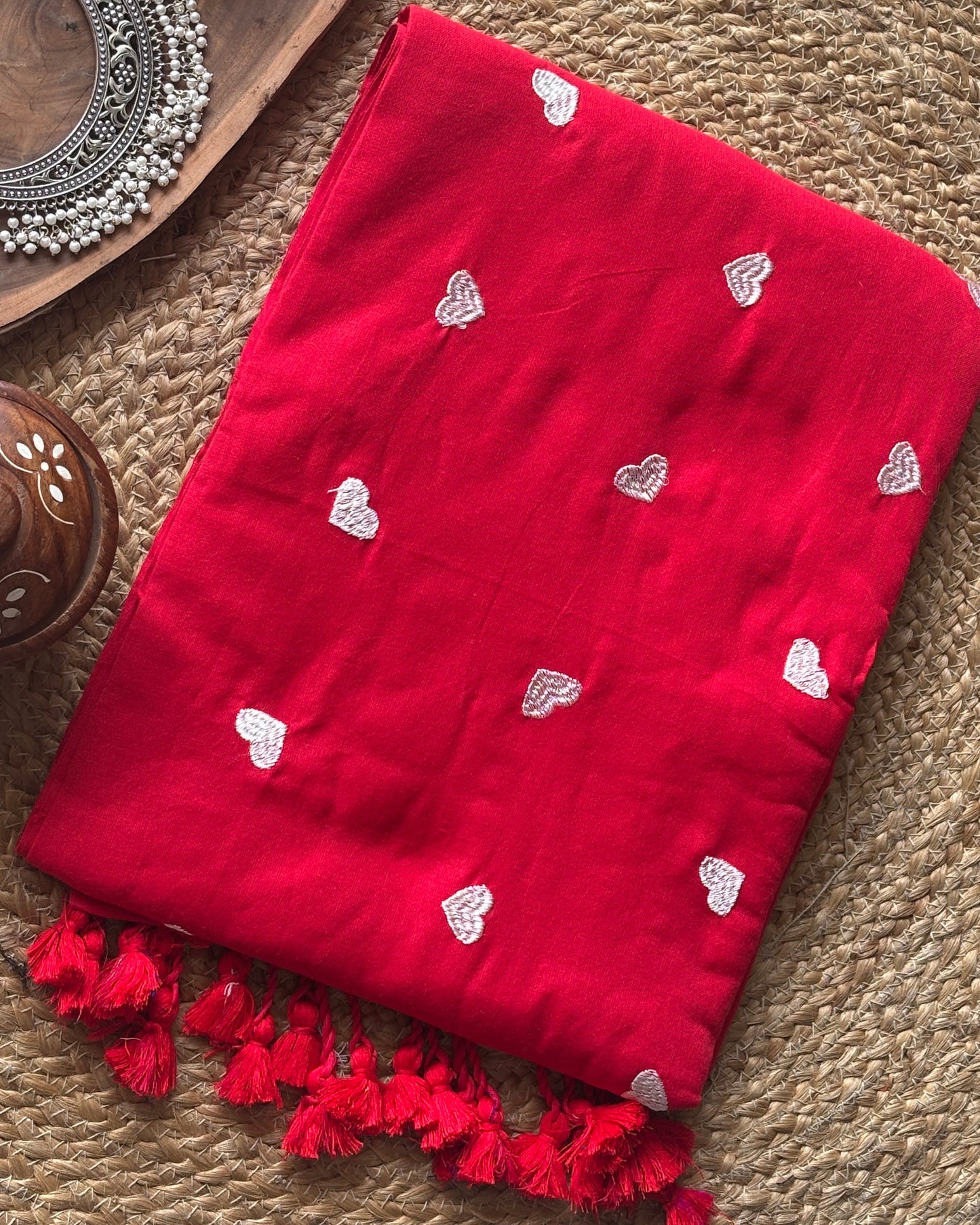 Love Khadi Red & White