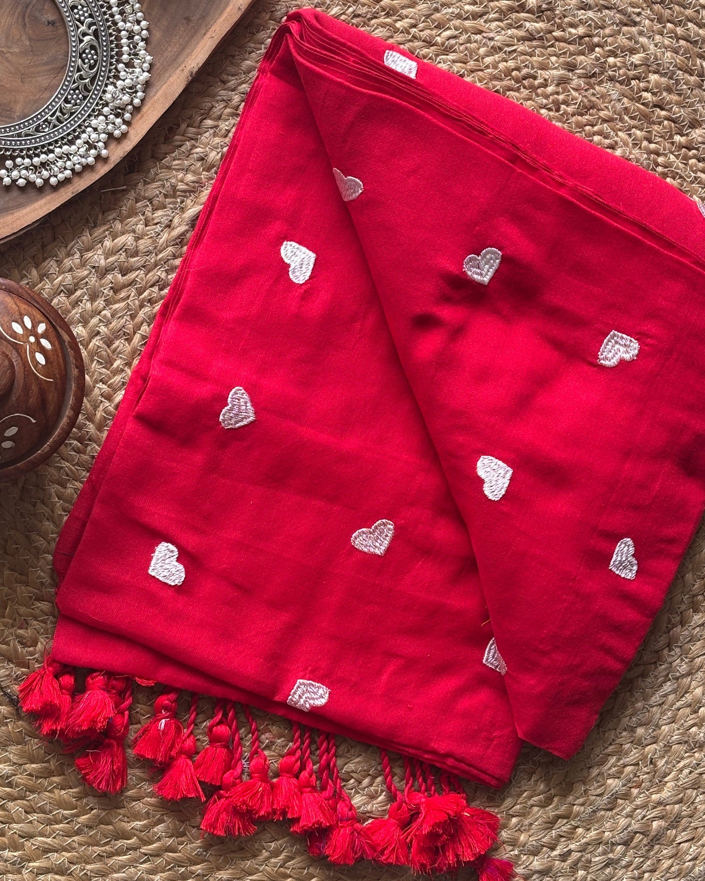 Love Khadi Red & White