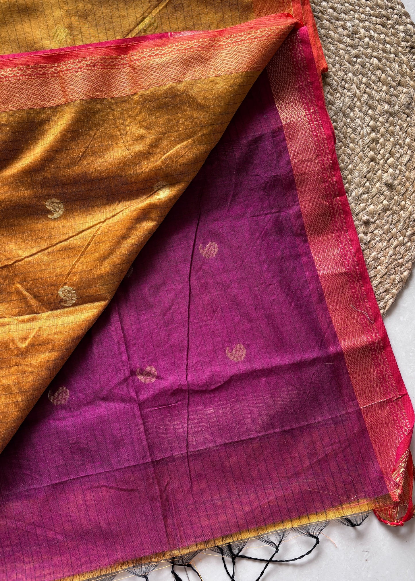 Raga Rekha - Mustard & Magenta