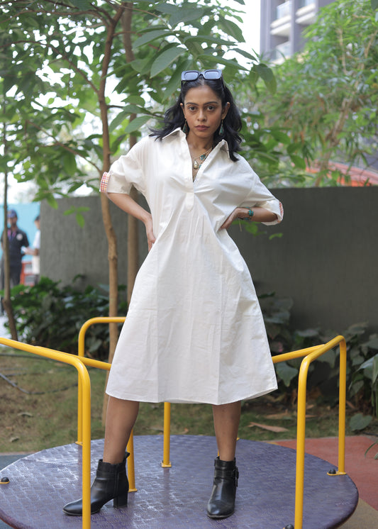 The White Code Shirt Dress