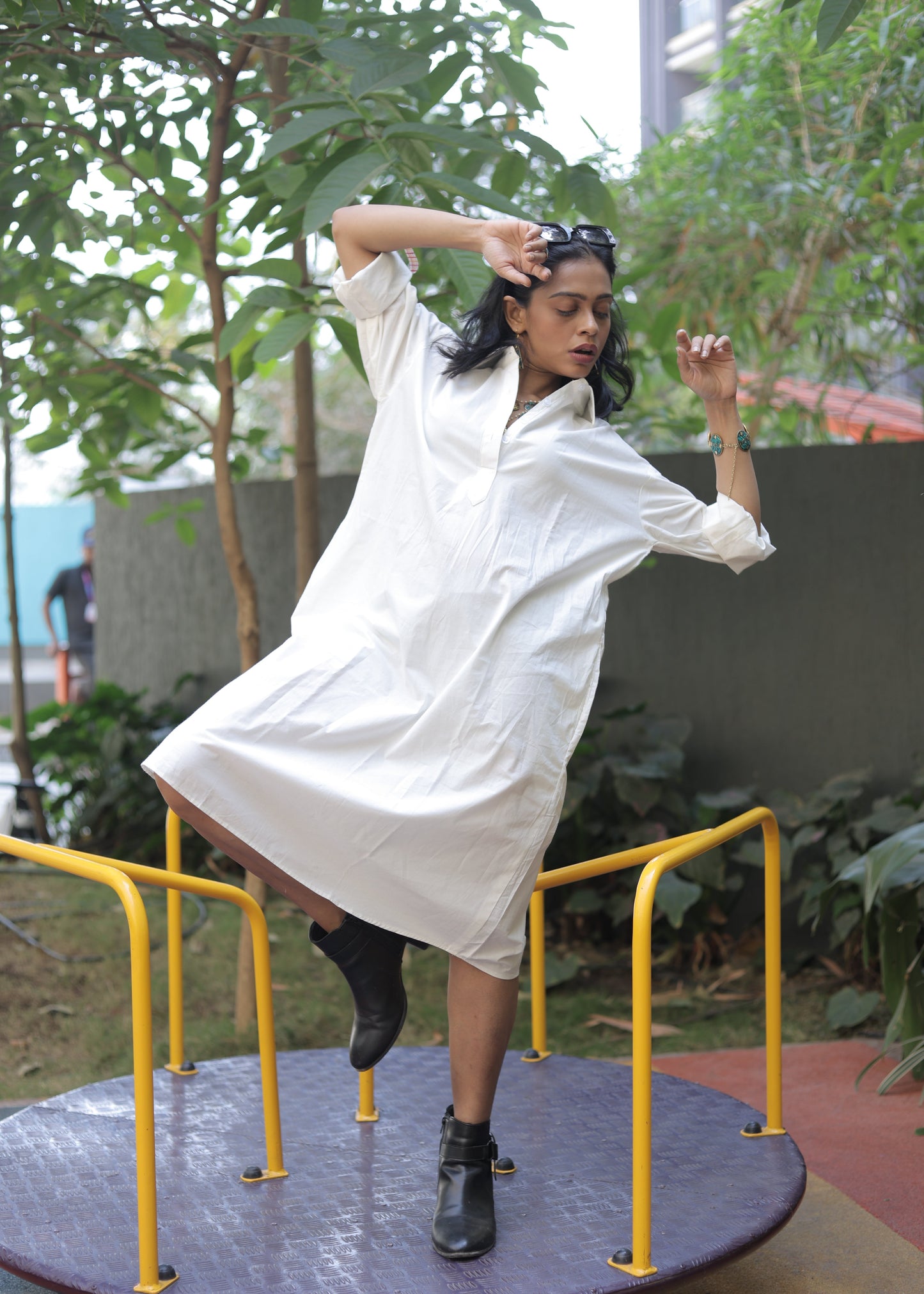 The White Code Shirt Dress