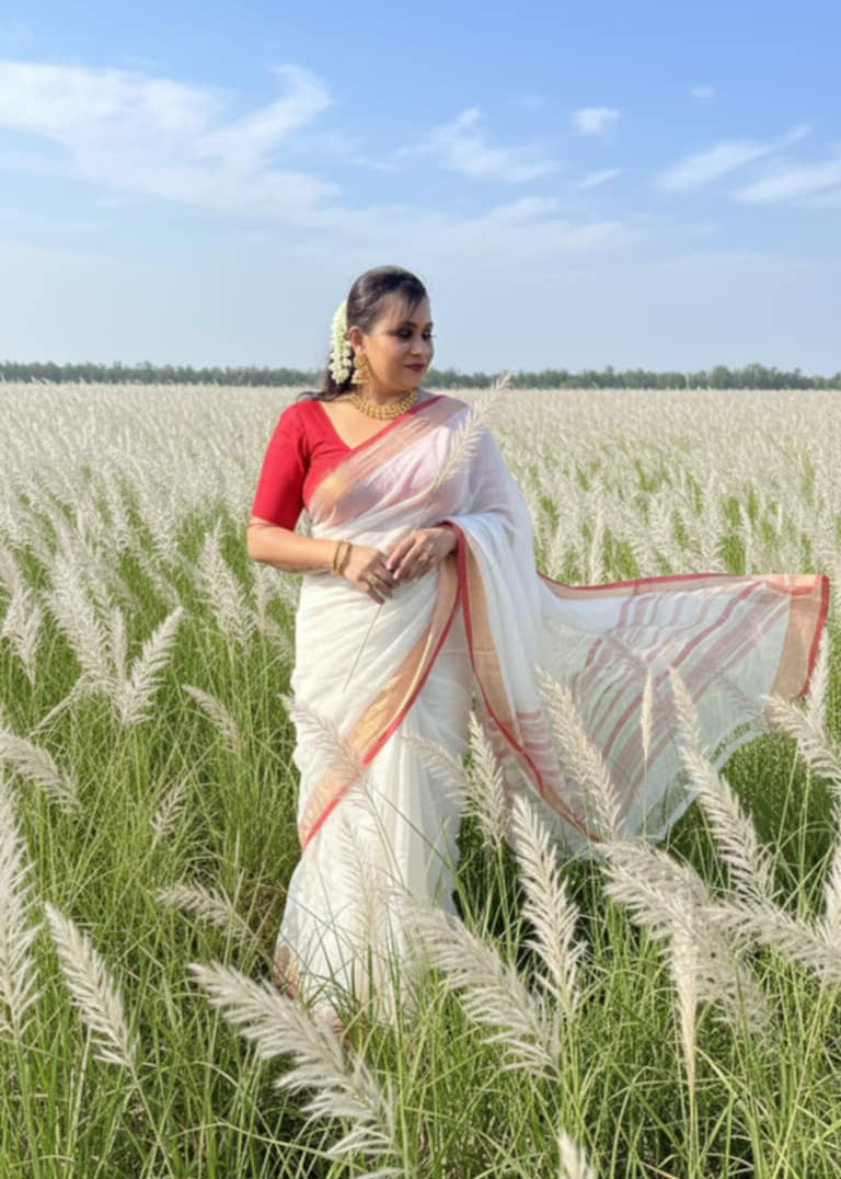 Shubhra Mul Cotton Saree