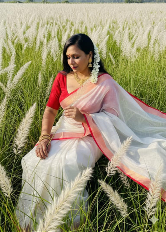 Shubhra Mul Cotton Saree
