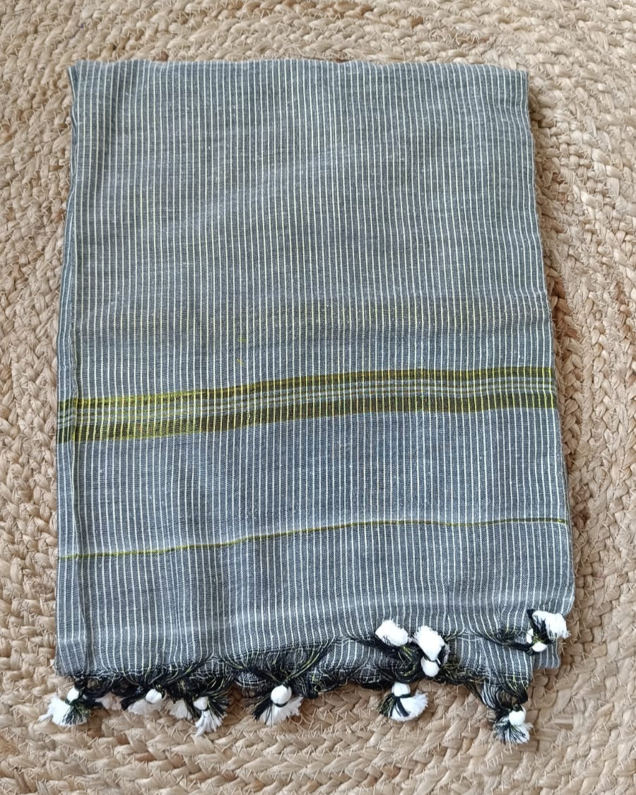 Thin Zari Stripe Khadi