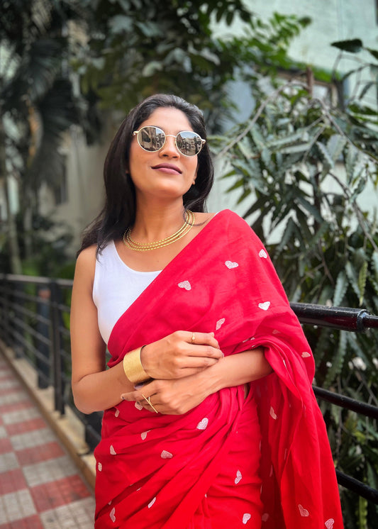 Love Khadi Red & White