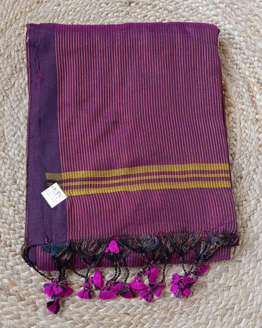 Thin Zari Stripe Khadi