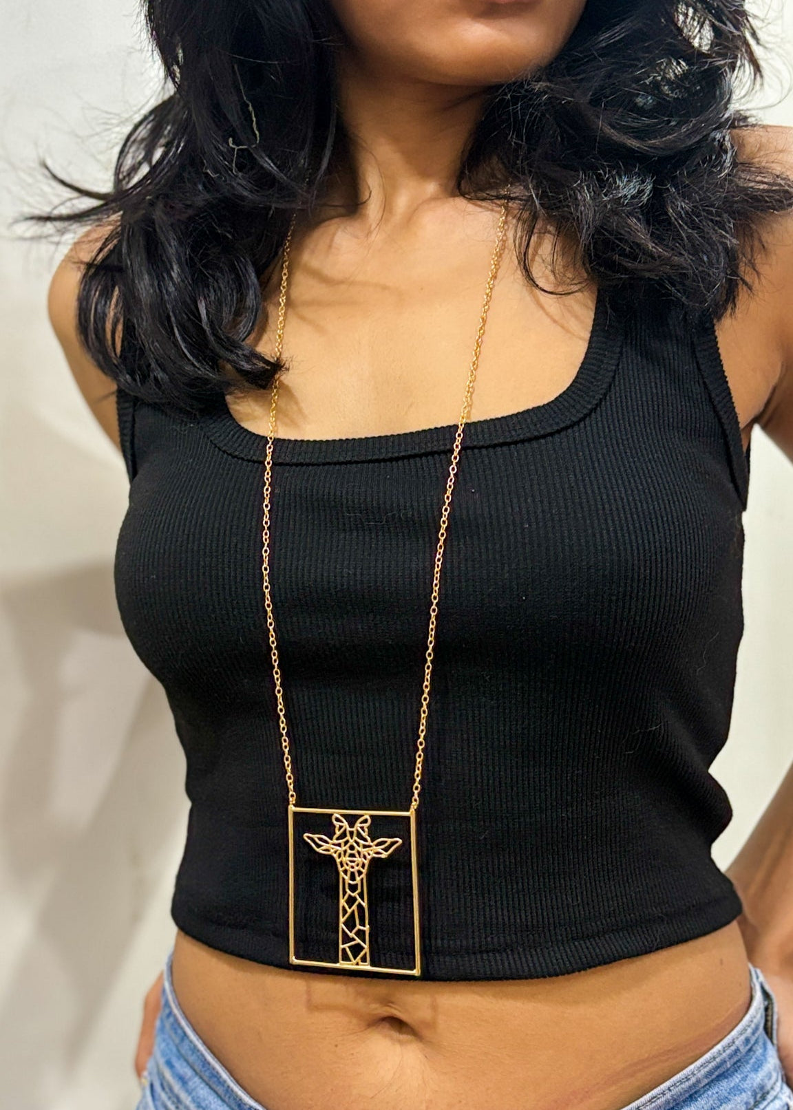 Zira Brass Pendant Neck Piece