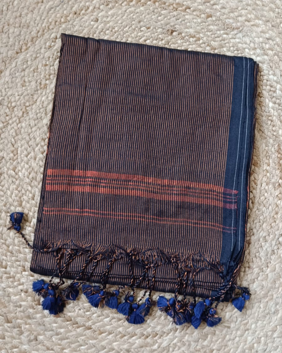 Thin Zari Stripe Khadi