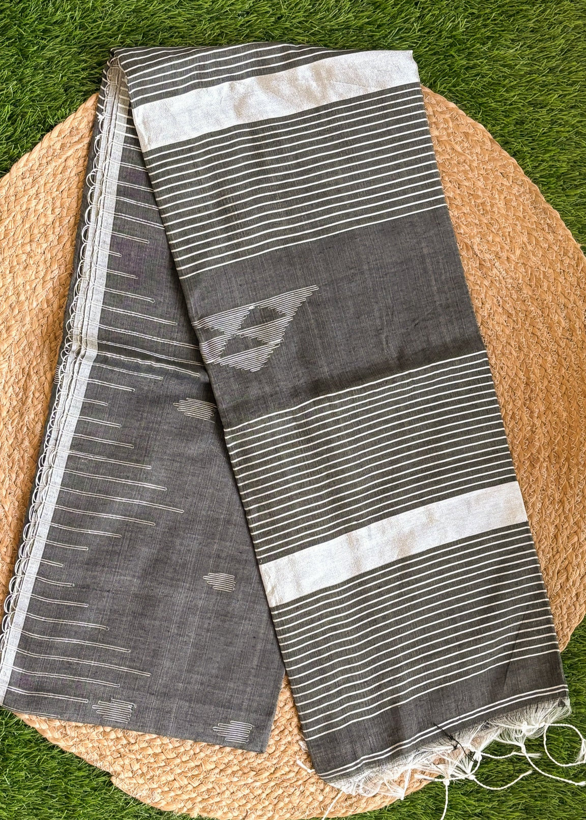 Chandrika Stripes - Charcoal Dust