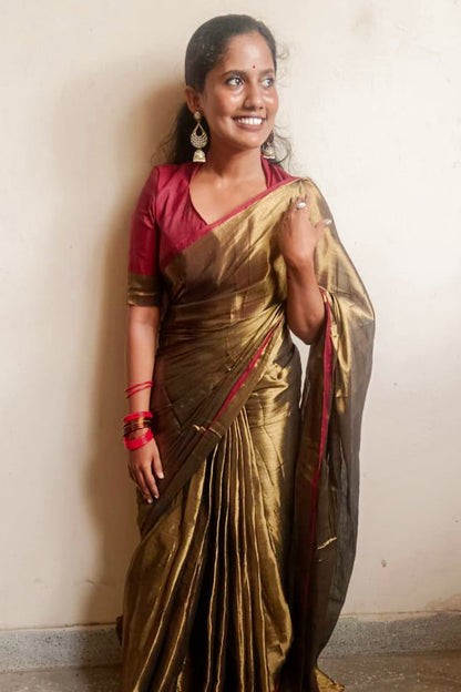 Raga Tissue - Golden & Maroon