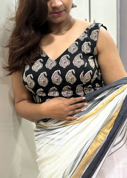 Kalindi Paisley Cotton Blouse