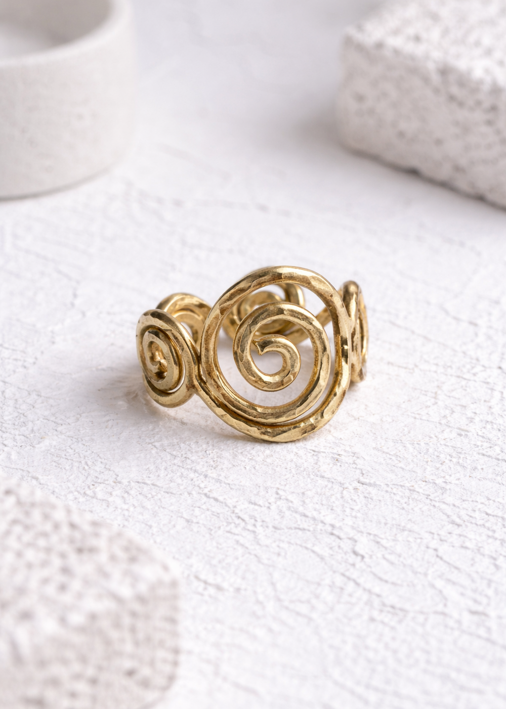 Aureva Spiral Brass Ring