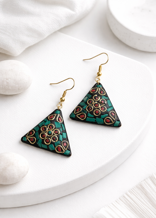 Trikaaya Mosaic Drops Earrings