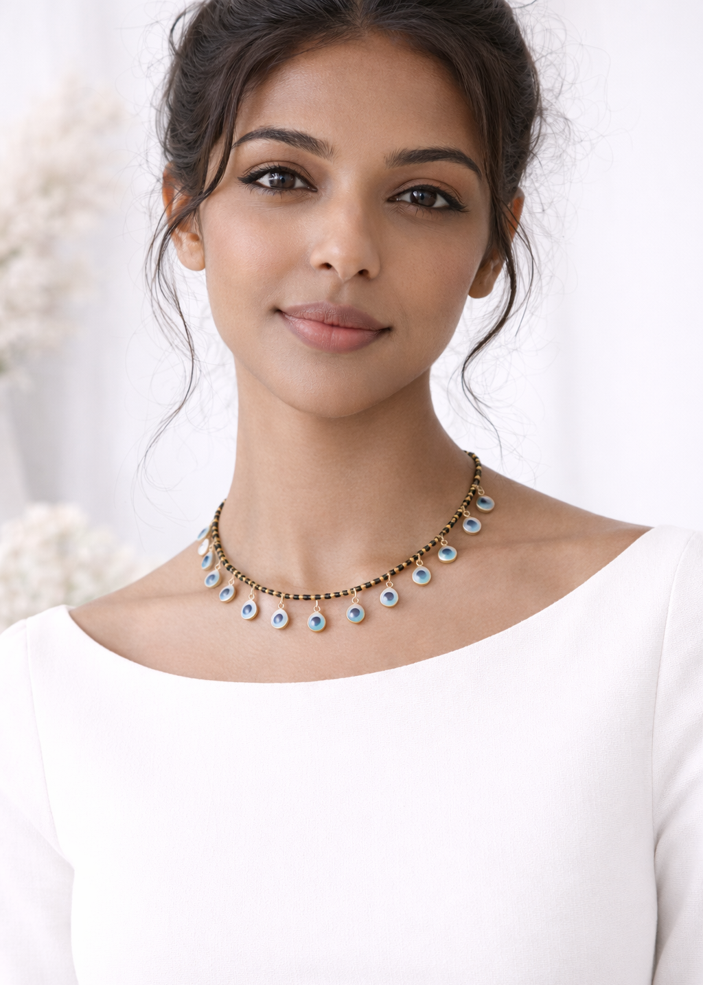 Nazar Beaded Collar Necklace