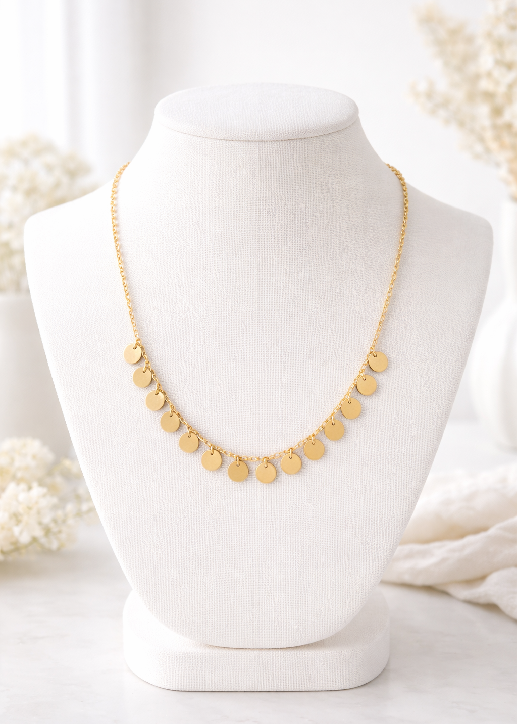 Luna Coin Charm Necklace