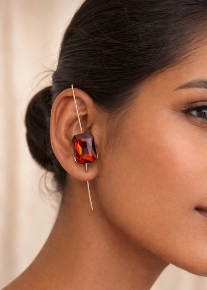 Astra Prism Ear Pin – Amber