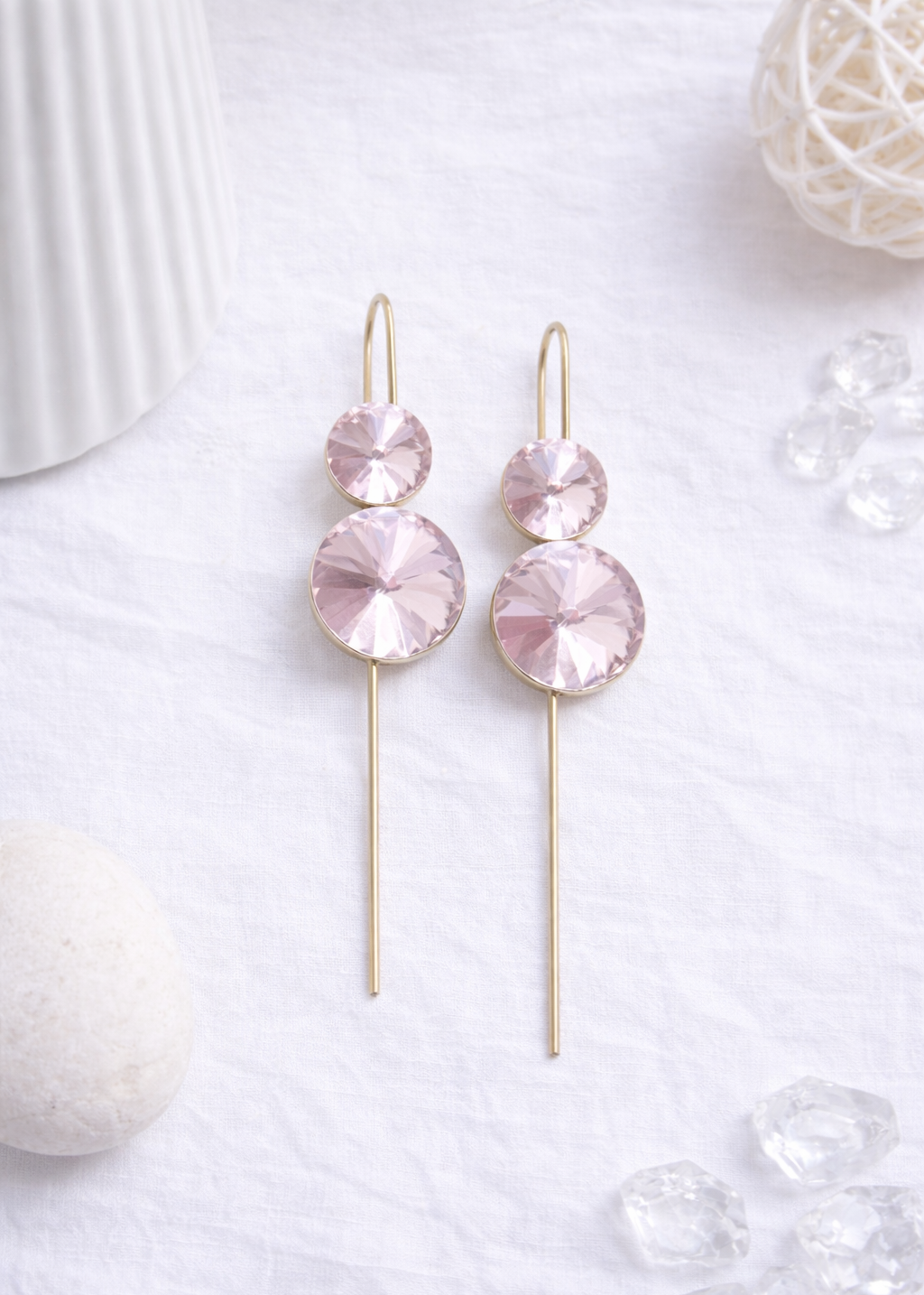 Astra Duo Ear Pin Baby Pink