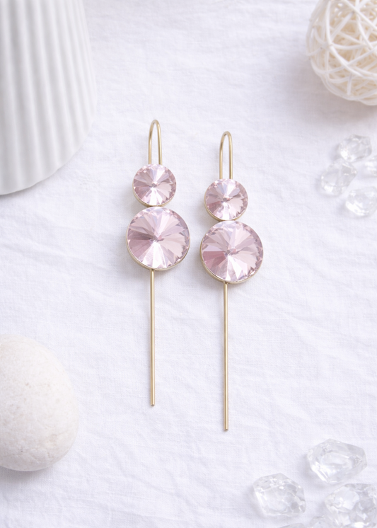 Astra Duo Ear Pin Baby Pink