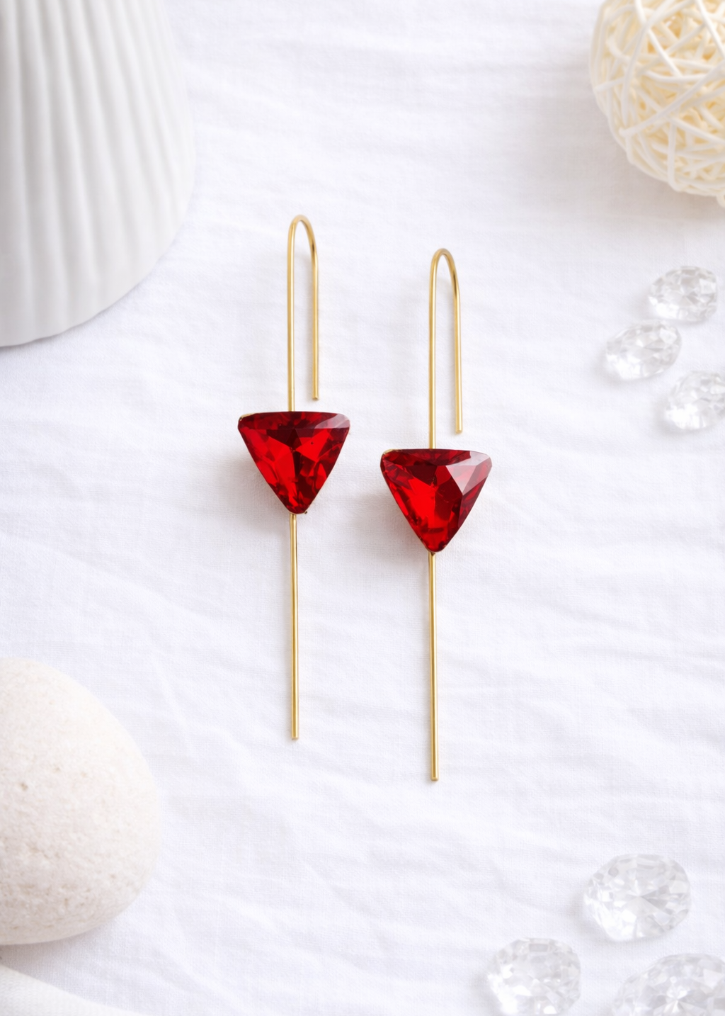 Astra Edge Ear Pin – Ruby Red